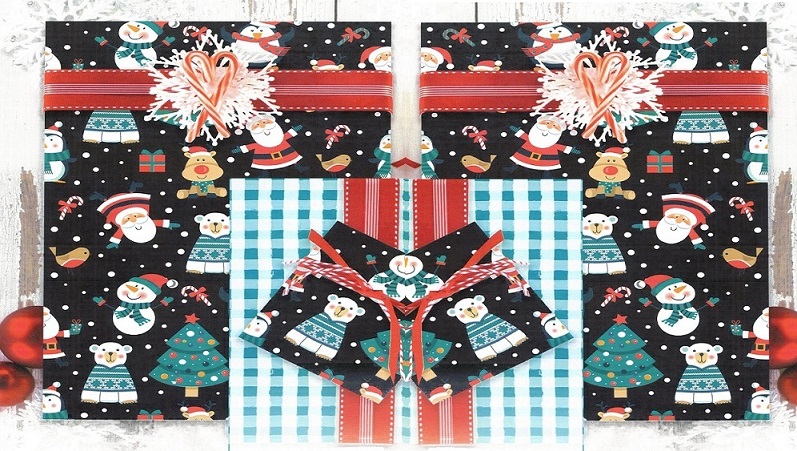 #4207  Cheers to the Holiday Reversible Double Roll 