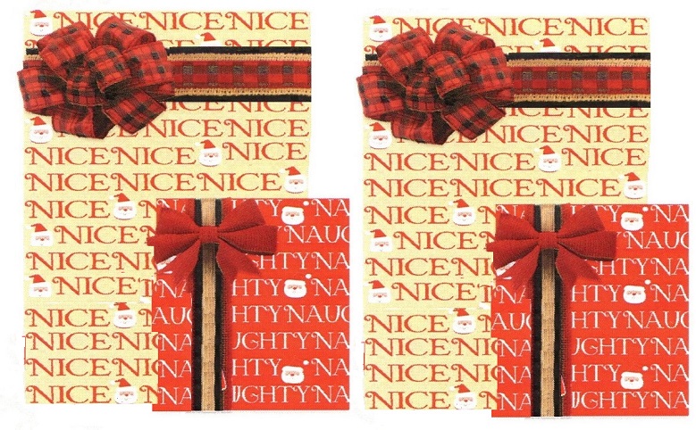 #2209 Naughty & Nice on Kraft Reversible Double Roll