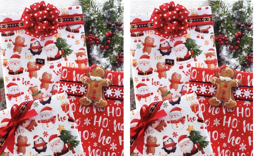 #2229 Happy Holidays Reversible Double Roll 