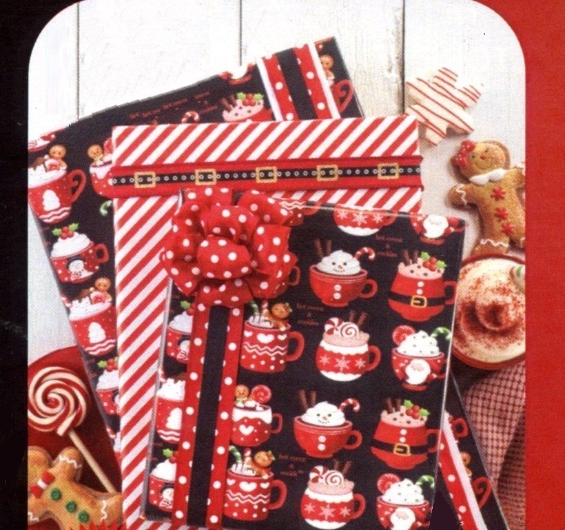 #2411 Treats For Santa Reversible Gift Wrap