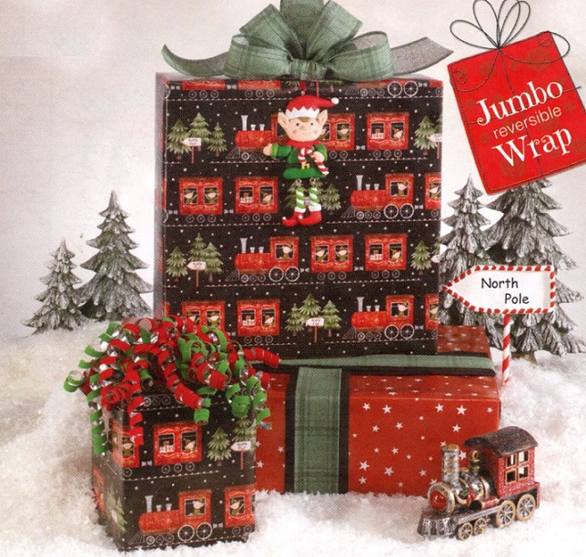 #2510 North Pole Express Reversible Jumbo Roll