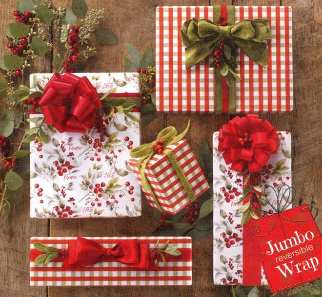 #2514 Winterberry Wishes Reversible Jumbo Roll