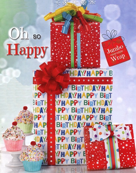 #2530 Birthday Cheer Reversible Jumbo Roll