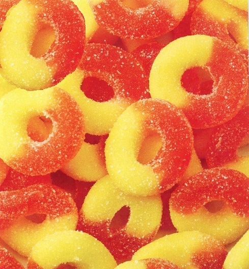 #7230 Sour Peach Rings One Pound
